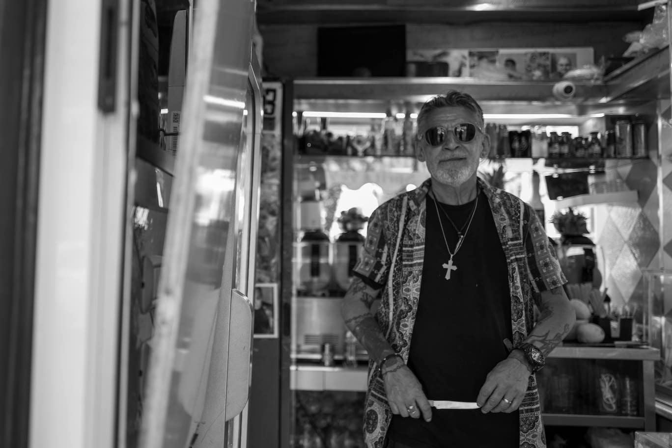 Fruit juice stand owner