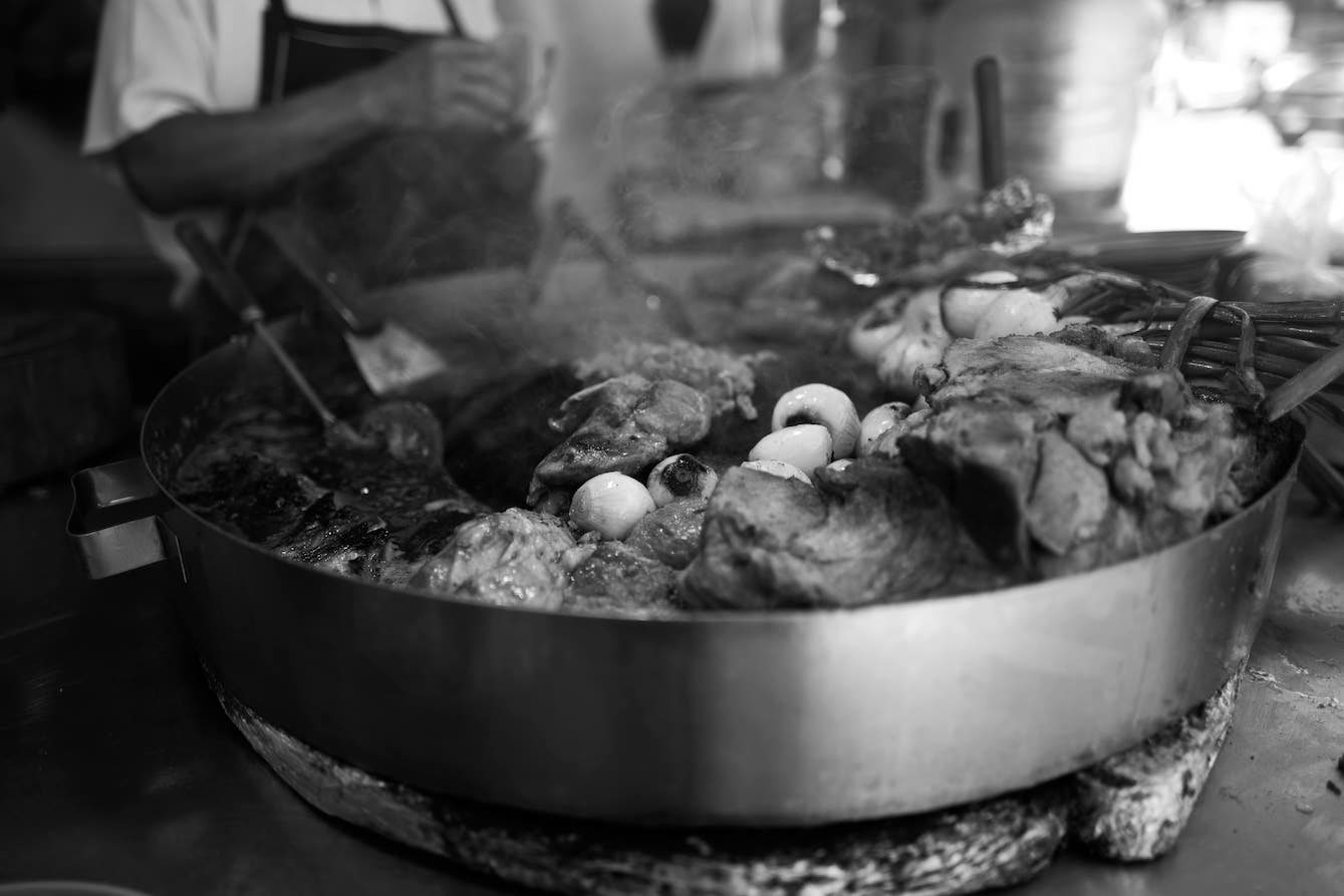 preparing tacos